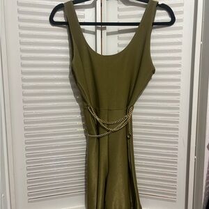 WeWoreWhat Khaki Ribbed Top